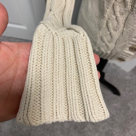 Joe Fresh Cable Knit Beige Chunky Cardigan - S - Picture 5 of 8